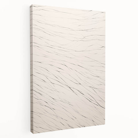 Abstract Minimalist Art – Flowing Line Pattern in Neutral Tones