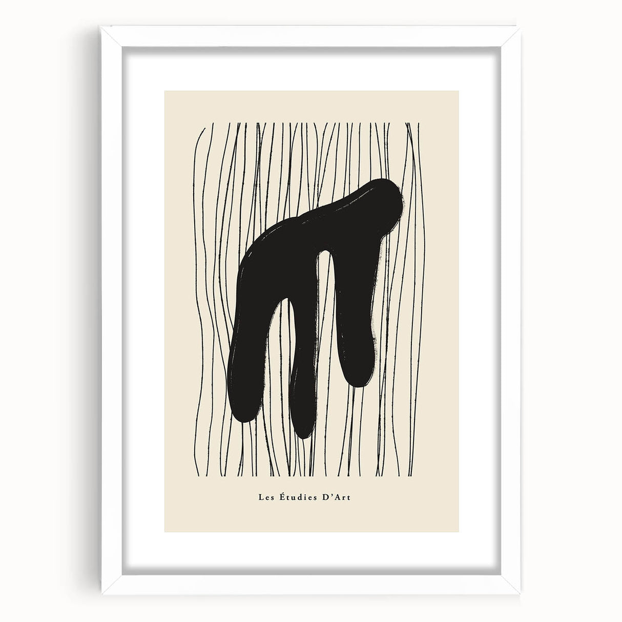 Abstract Minimalist Art – Les Étudies D'Art Bold Organic Form