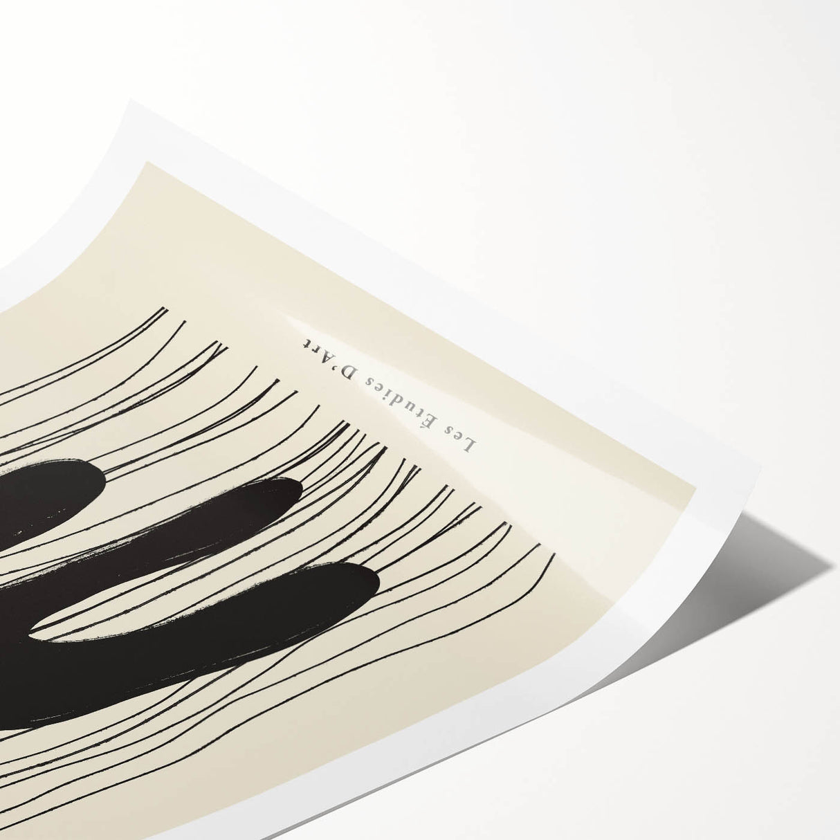 Abstract Minimalist Art – Les Étudies D'Art Bold Organic Form