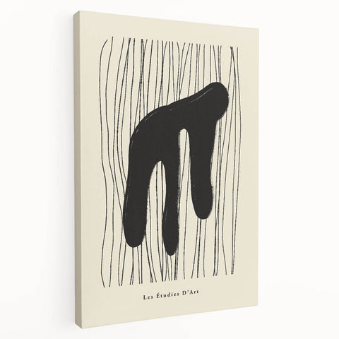 Abstract Minimalist Art – Les Étudies D'Art Bold Organic Form