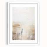 Minimalist Abstract Art – Subtle Landscape with Figures in Neutral Tones