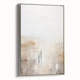 Minimalist Abstract Art – Subtle Landscape with Figures in Neutral Tones