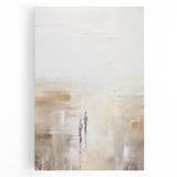 Minimalist Abstract Art – Subtle Landscape with Figures in Neutral Tones