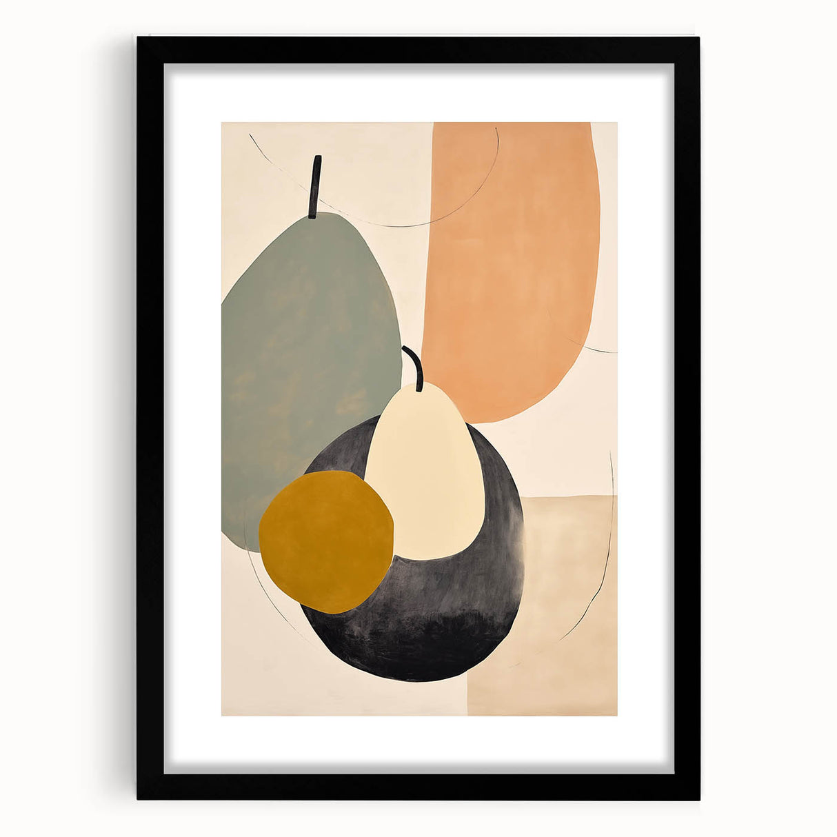 Modern Minimalist Art – Abstract Geometric Shapes in Soft Earth Tones