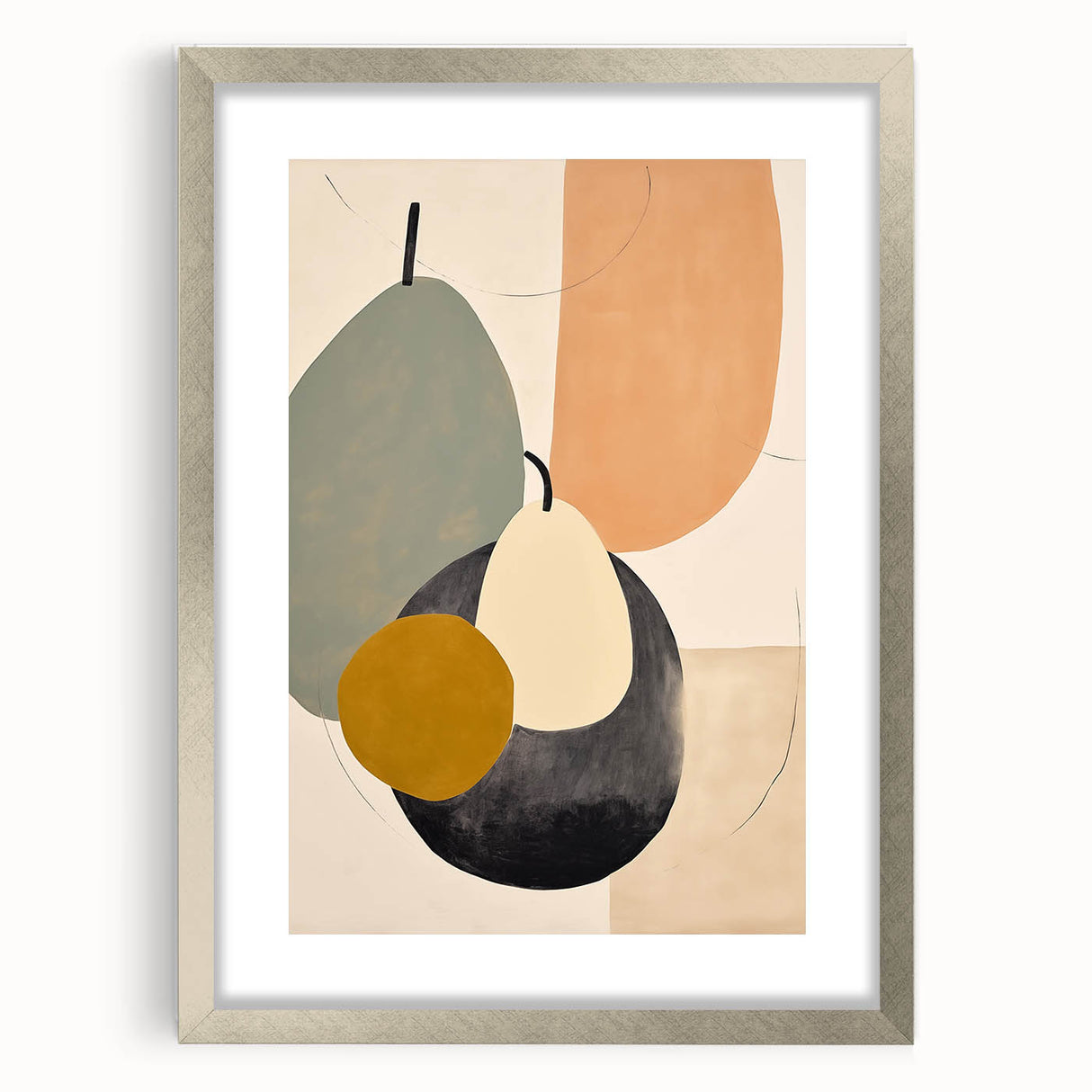 Modern Minimalist Art – Abstract Geometric Shapes in Soft Earth Tones