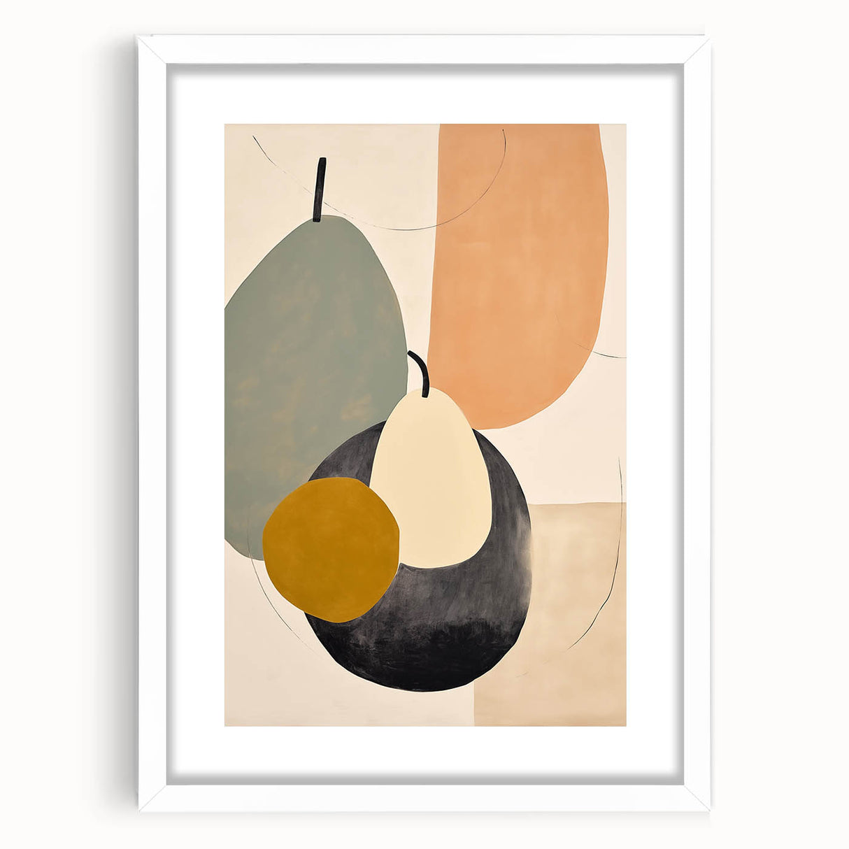 Modern Minimalist Art – Abstract Geometric Shapes in Soft Earth Tones