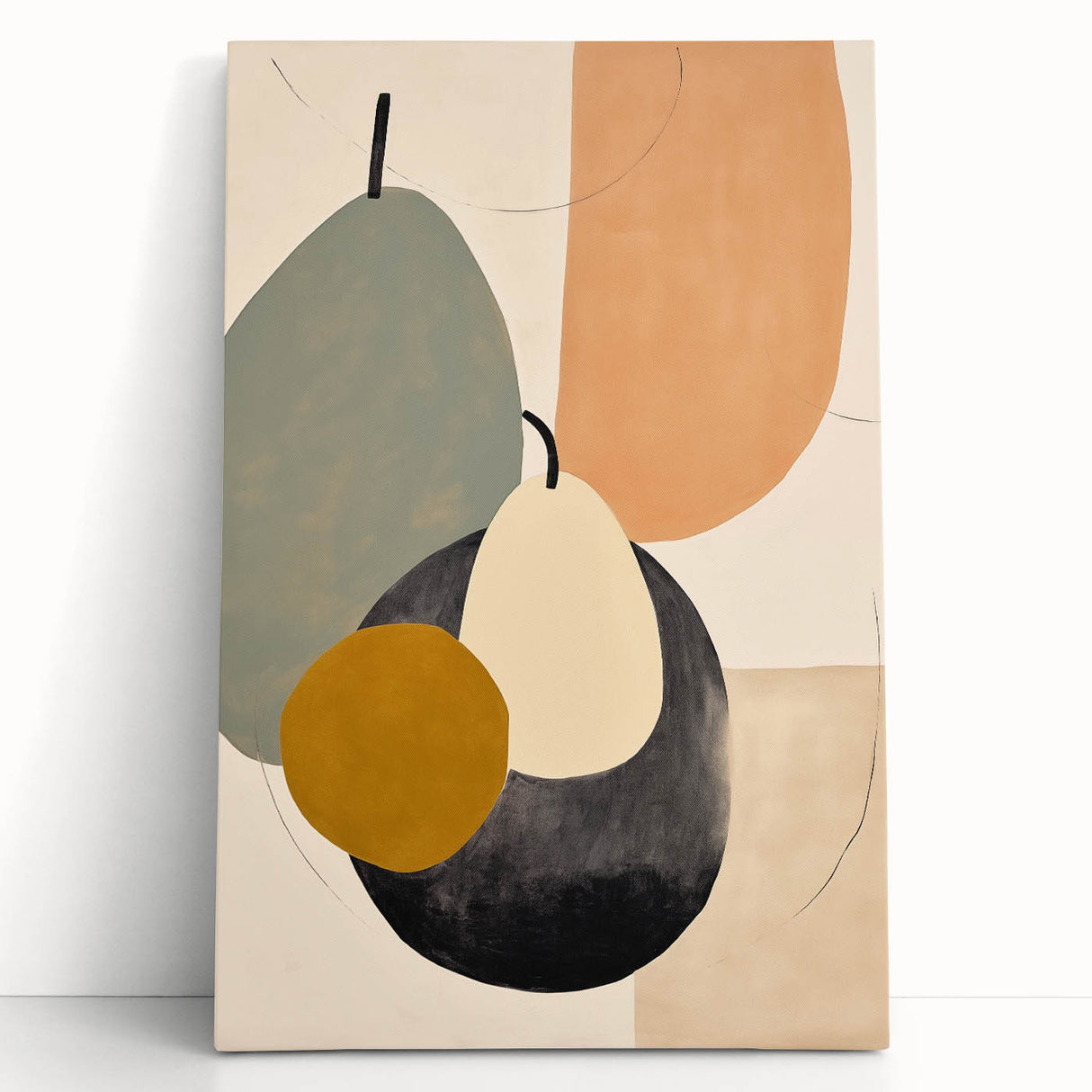 Modern Minimalist Art – Abstract Geometric Shapes in Soft Earth Tones