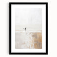 Minimalist Abstract Art – Soft Landscape with Figures in Neutral Tones