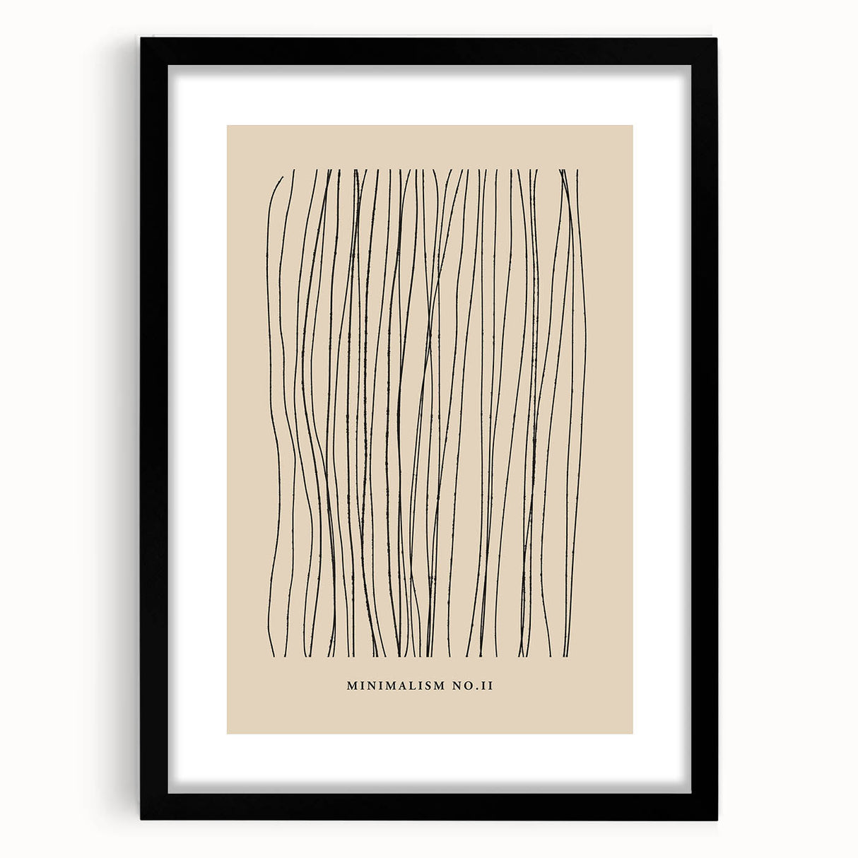 Minimalist Abstract Line Art – Minimalism No.II in Neutral Tones