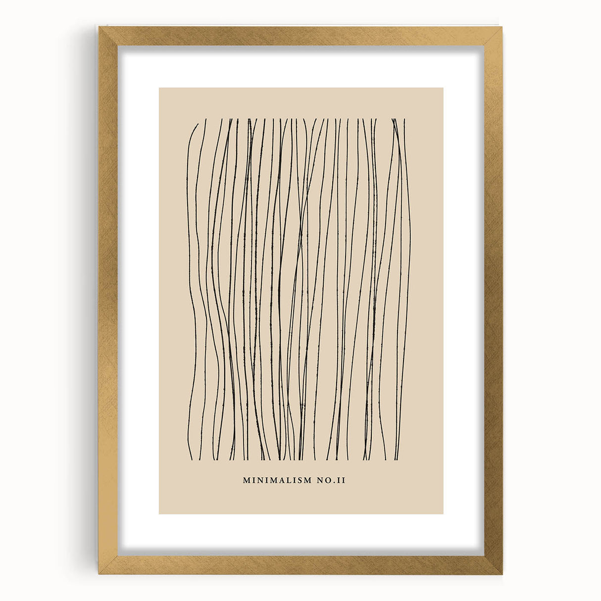 Minimalist Abstract Line Art – Minimalism No.II in Neutral Tones