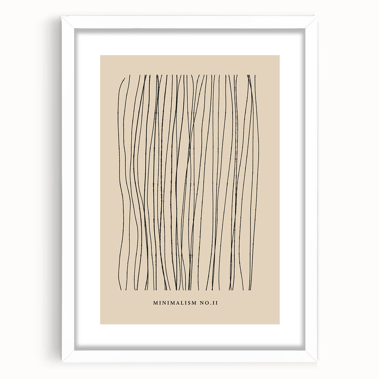 Minimalist Abstract Line Art – Minimalism No.II in Neutral Tones