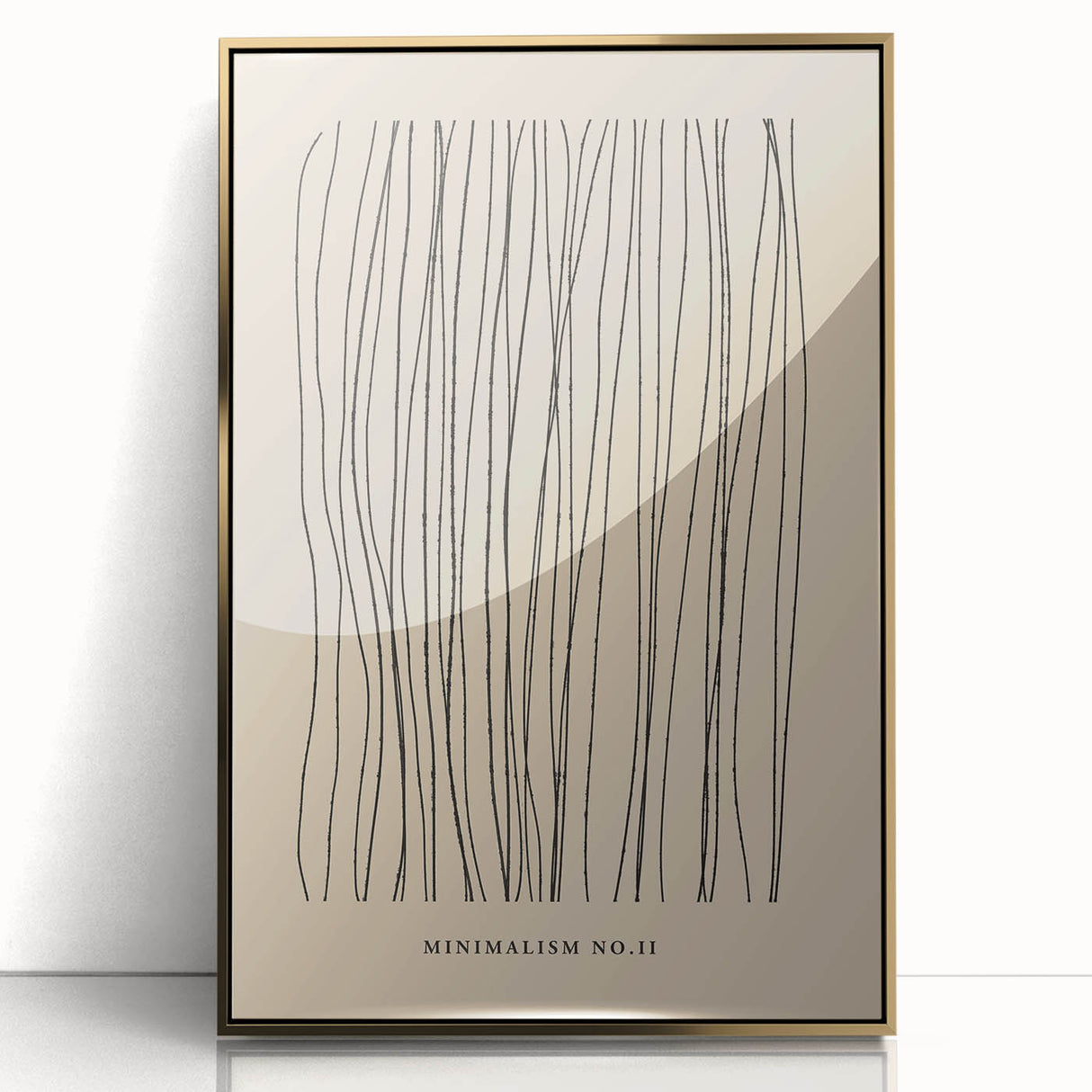 Minimalist Abstract Line Art – Minimalism No.II in Neutral Tones