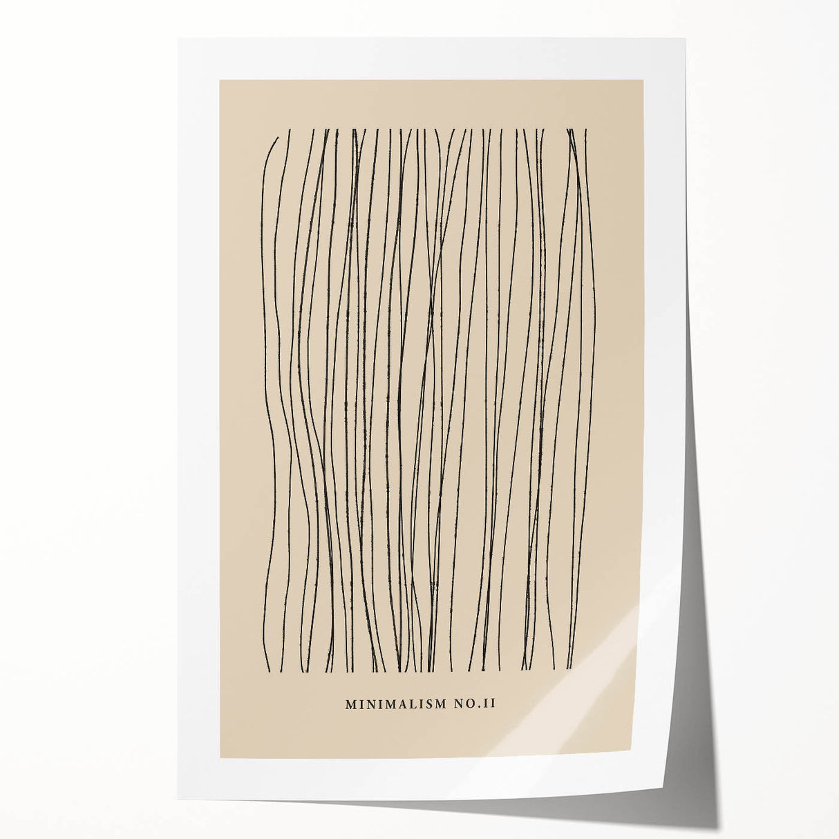 Minimalist Abstract Line Art – Minimalism No.II in Neutral Tones
