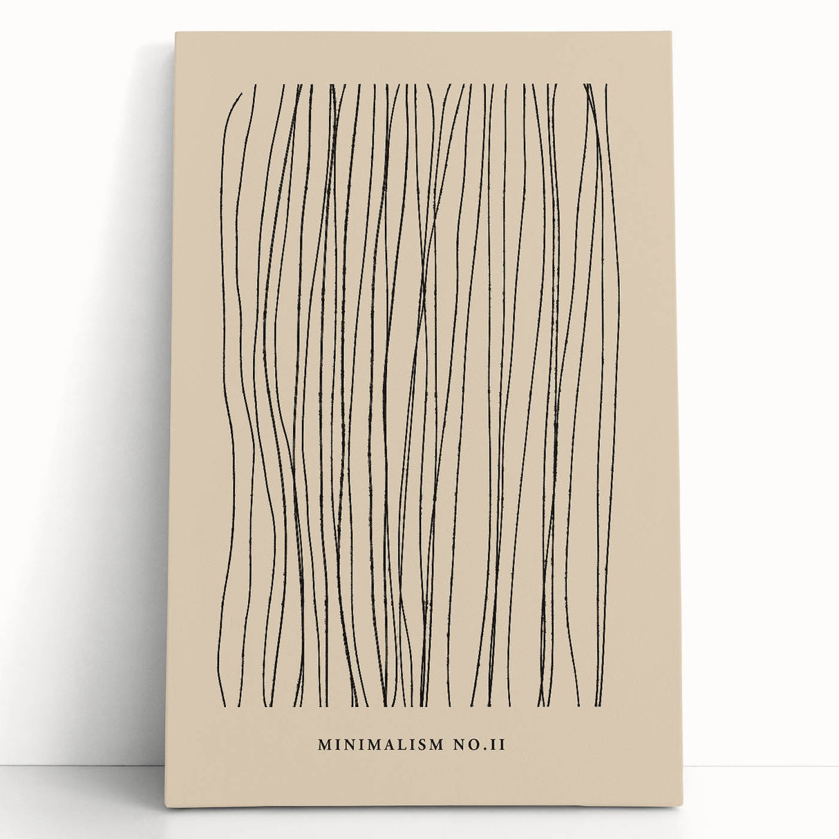 Minimalist Abstract Line Art – Minimalism No.II in Neutral Tones