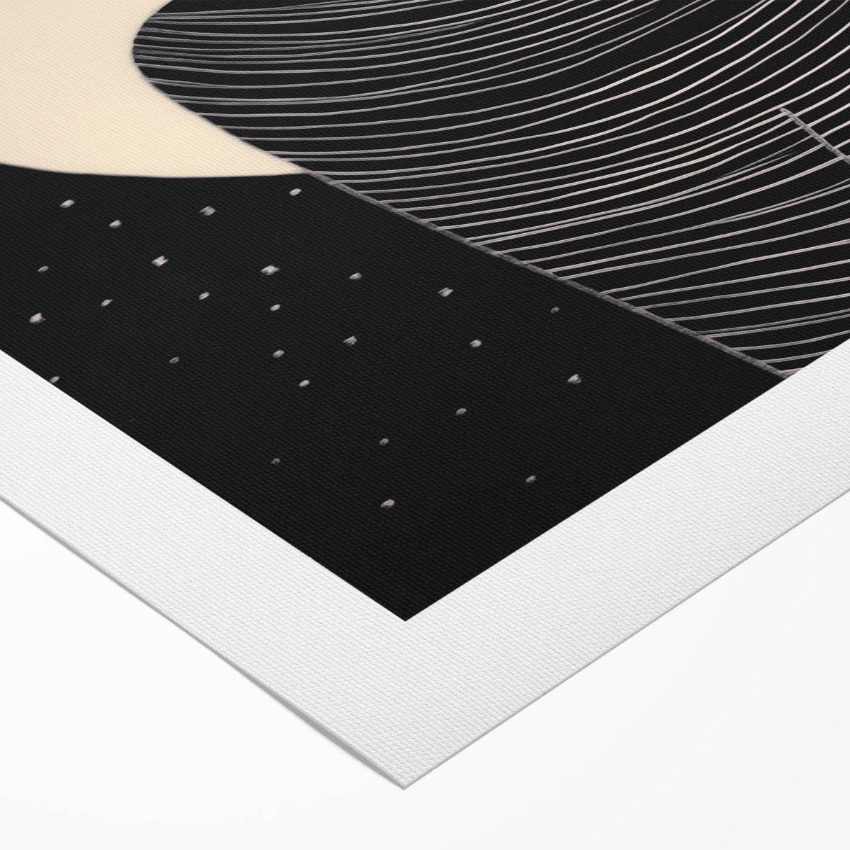 Minimalist Silhouette Art – Woman in Moonlight with Flowing Lines