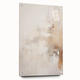 Minimalist Abstract Wall Art – Soft Beige and White Brushstroke Design