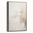 Minimalist Abstract Wall Art – Soft Beige and White Brushstroke Design