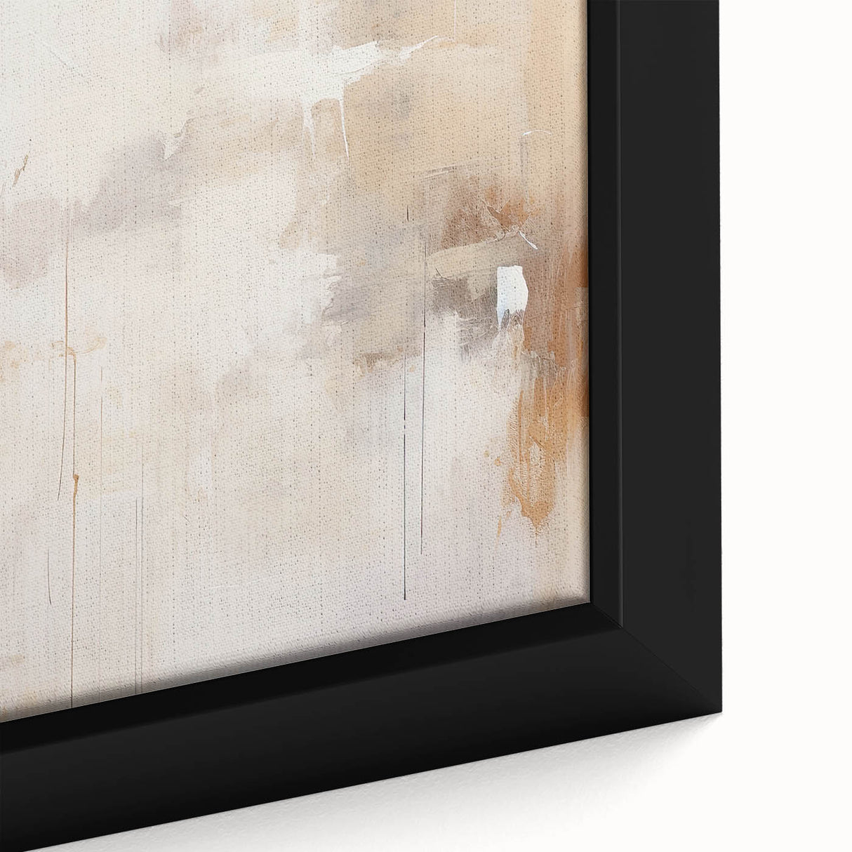 Minimalist Abstract Wall Art – Soft Beige and White Brushstroke Design