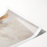 Minimalist Abstract Wall Art – Soft Beige and White Brushstroke Design