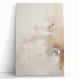 Minimalist Abstract Wall Art – Soft Beige and White Brushstroke Design