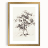 Minimalist Tree Sketch Art – Black and White Nature Drawing