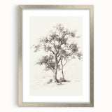 Minimalist Tree Sketch Art – Black and White Nature Drawing