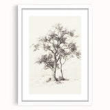 Minimalist Tree Sketch Art – Black and White Nature Drawing