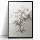 Minimalist Tree Sketch Art – Black and White Nature Drawing