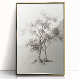 Minimalist Tree Sketch Art – Black and White Nature Drawing