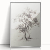 Minimalist Tree Sketch Art – Black and White Nature Drawing