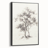 Minimalist Tree Sketch Art – Black and White Nature Drawing