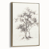 Minimalist Tree Sketch Art – Black and White Nature Drawing