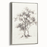 Minimalist Tree Sketch Art – Black and White Nature Drawing