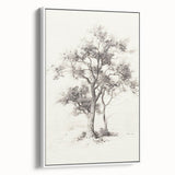 Minimalist Tree Sketch Art – Black and White Nature Drawing