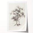 Minimalist Tree Sketch Art – Black and White Nature Drawing