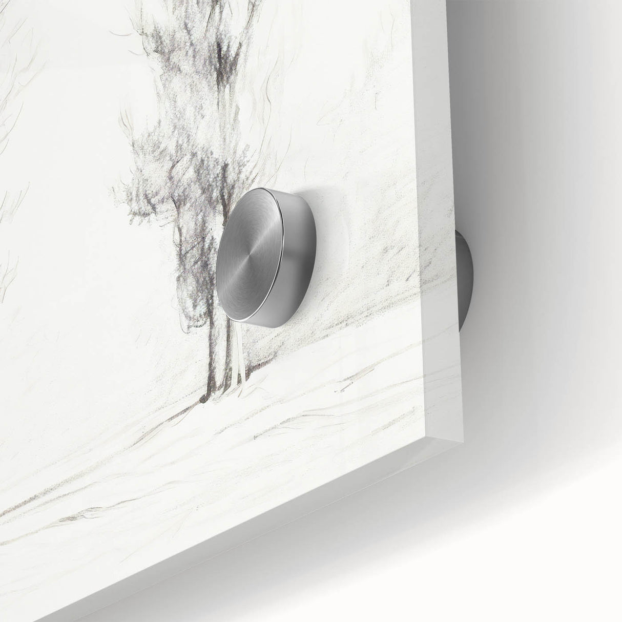 Minimalist Tree Sketch Art – Elegant Pencil Drawing of Two Trees