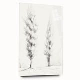Minimalist Tree Sketch Art – Elegant Pencil Drawing of Two Trees