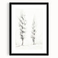 Minimalist Tree Sketch Art – Elegant Pencil Drawing of Two Trees