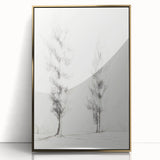 Minimalist Tree Sketch Art – Elegant Pencil Drawing of Two Trees