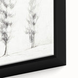 Minimalist Tree Sketch Art – Elegant Pencil Drawing of Two Trees