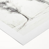 Minimalist Tree Sketch Art – Elegant Pencil Drawing of Two Trees