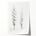 Minimalist Tree Sketch Art – Elegant Pencil Drawing of Two Trees