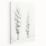 Minimalist Tree Sketch Art – Elegant Pencil Drawing of Two Trees