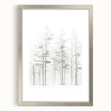Minimalist Tree Sketch – Forest Scene in Soft Pencil Lines