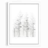 Minimalist Tree Sketch – Forest Scene in Soft Pencil Lines