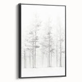 Minimalist Tree Sketch – Forest Scene in Soft Pencil Lines