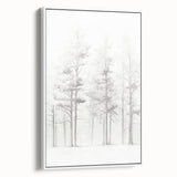 Minimalist Tree Sketch – Forest Scene in Soft Pencil Lines