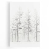 Minimalist Tree Sketch – Forest Scene in Soft Pencil Lines