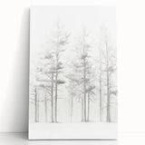 Minimalist Tree Sketch – Forest Scene in Soft Pencil Lines