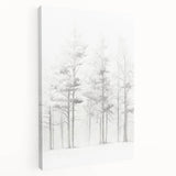 Minimalist Tree Sketch – Forest Scene in Soft Pencil Lines